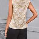 SOLY HUX Women's Work Outfits V Neck Sleeveless Blouses Summer Casual Tank Tops Business Office Dressy Striped Shirts (XL)