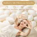 INFIIXSO Mulberry Silk Pillowcase for Hair and Skin, Silk Pillow Cases Standard Size with Hidden Zipper 20x26 Inches, Extraordinary Smooth and Soft Cooling Pillow Cases for Hot Sleepers(Beige, 1 Pack)