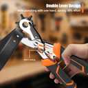 Heavy Duty Revolving Punch Plier Kit, Diyife Leather Hole Punch Set with 5 Replaceable Base, 6 Punching Head, Multi-Size for Belts, Watch Bands, Saddles, Rubber, Craft Projects or DIY Home