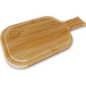 2 x Pickleball Charcuterie Board with Handle  12.4" x 6.3" Bamboo Serving Tray with Pickleball Engraving, Juice Groove & Hanging Hole  Unique Gift for Pickleball Fans & Social Gatherings