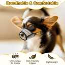 Mayerzon Dog Muzzle for Biting, Patented Soft Breathable Mesh Muzzle for Small Medium Dogs Chihuahua Dachshund Poodle, Adjustable Mouth Cover for Grooming, Chewing, Vet Visits, Allows Panting Drinking (XS-(Snout Cir 5"-6"))