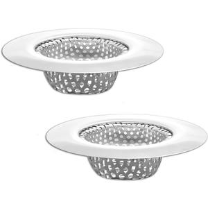 1.25" Small Drain Strainer, Sink Drain Hair Catcher, Bathroom Sink Strainer, 2PCS Drain Mesh Baskets for Laundry, Mop Pool, Utility, Slop, RV Sink, Stainless Steel Drain Filter