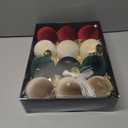 Super Holiday 3.14" Velvet Christmas Balls, 12PCS 80MM Plastic Christmas Ball Ornaments for Xmas Tree Hanging Decorations Assortment, for Holiday Party Decor, Red, White, Green, Coffee