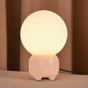Arturesthome Small Boho Table Lamp for Living Room,Bedroom Side/End Table Side Table LED Lamp Shade for Reading Study Pink