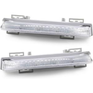 Nakkaa Fog Light Daytime Running Light DRL Compatible with C250 C300 C350 E350 E400 E550 E63 AMG SLK250 SLK300 SLK350 2012-2014 Fog Lamp Driver and Passenger Side 2049068900 A2049068900 (Left+Right)