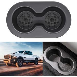 FOKES Cup Holder for 2002-2019 Dodge Dakota Ram 1500 2500 3500 4500 5500 Black Rear Seat Drink Dual Cup Holder 5HD65DX9AC