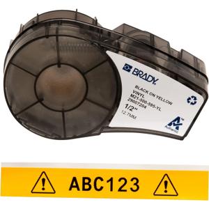 Brady (M21-500-595-YL) Black on Yellow Vinyl Tape for BMP21-PLUS, BMP21-LAB & BMP21 1/2" x 21' Label Makers