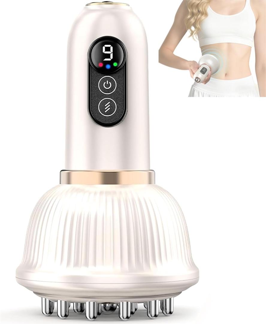 Lymphatic Drainage Massager & Anti Cellulite Massage Tool, Helps Reduce Stretch Marks, Body Sculpting Machine with Microcurrent, Light, Heat & Vibration