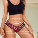 Avidlove Sexy Panties for Women Butterfly Embroidered Underwear Mesh Panties Pack (Medium)