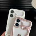 FLIRACON Cute Cool Hollow Solid Color 3D Snake Heat Dissipation Soft Phone Case Compatible with iPhone Case(Silver,for iPhone 16)