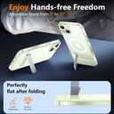 SPIDERCASE Magnetic for iPhone 15 Plus Case/iPhone 14 Plus Case, with 2 Pcs [Tempered Glass Screen Protector+Camera Lens Protector][Military Drop Protection] Kickstand Slim Thin Case,Clear