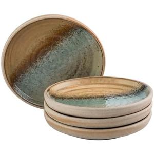 UNICASA Appetizer Plates, Dessert Plates Ceramic, 5 inch Dipping Dish, Set of 4, Japanese Small Plate -Coastal Breeze