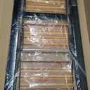 3 Step Ladder,Folding Step Stool with Aluminum Wide Pedal& Convenient Handgrip,330lbs Capacity Steel Ladder for Household and Office(Black &Woodgrain)