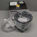 AROMA Rice Cooker, 3-Cup (Uncooked) / 6-Cup (Cooked), Small Rice Cooker, Oatmeal Cooker, Soup Maker, Auto Keep Warm, 1.5 Qt, White, ARC-363NG