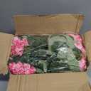 Geraniums Artificial Flowers for Outdoors, 2 Pack Potted Plants Pink Faux Geraniums Bush Artificial Topiaries Realistic UV Resistant Fake Flowers Plants for Planters Outside Gardens Front Door Indoor