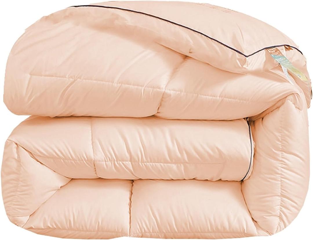 Lightweight Cotton Quilt Warm Solid Color Soft Comforter Easy Care Washable Quilt for Home Winter Fall Decoration (Color 4, 180x220CM (4KG) 