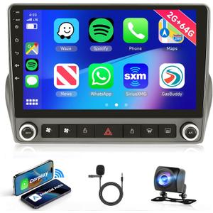 2G+64G Android 13 for Chevrolet Camaro 2008-2015 Car Stereo with Wireless Carplay Android Auto, 9" Touch Screen Car Radio Support GPS/WiFi/Bluetooth/FM/Voice Control/SWC/Backup Camera