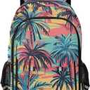 senya School Backpack Kids College Rucksack Travel Bookbag Fashion Back Pack Girls Boys Hawaiian Palm Colorful Style