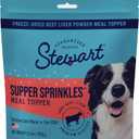 Stewart Supper Sprinkles Dog Food Topper, Beef Liver, 2.5 Ounce Resealable Bag, High Protein, BB: 10/03/2025