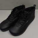 HOBIBEAR Womens Winter Barefoot Shoes Men Wide Toe Box Warm Faux Fur Lined Ankle Sneakers Black, 14 Women/ 13 Men