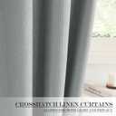 NICETOWN Sidelight French Door Blackout Curtain Light Blocking Window Treatment for Narrow Glass Door Rod Pocket Linen Blackout Drapes with Tieback 25 inch by 72 inch, Grey, 1 Panel