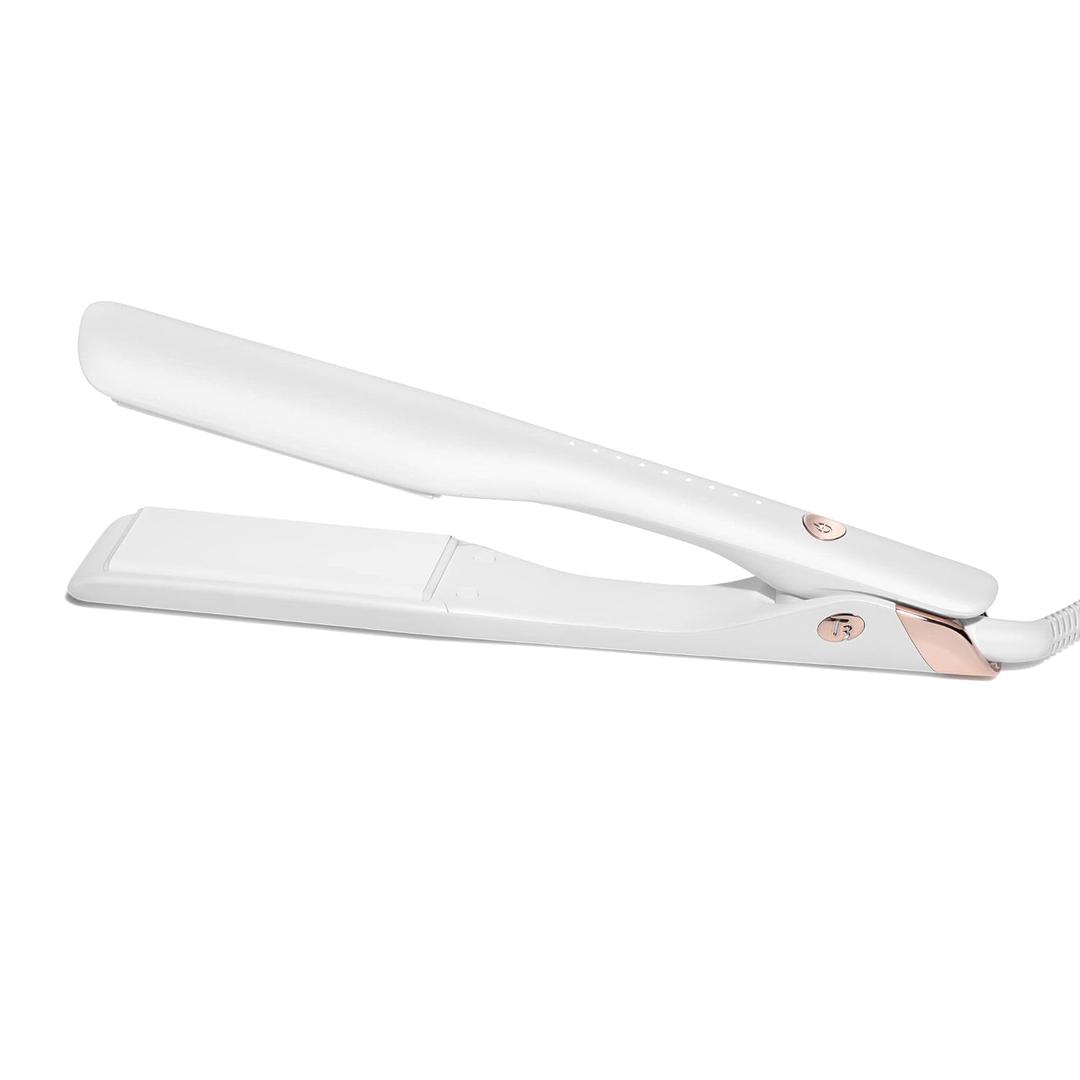 T3 Lucea Professional Straightening & Styling Iron, 1 or 1.5 Digital Ceramic Flat Iron with 9 Adjustable Heat Settings for Straight, Smooth Styles or Waves and Curls on All Hair Types (White/Rose Gold)