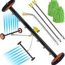 Upgrade 24 Inch Undercarriage Pressure Washer Attachment, 2 in 1 Pressure Washer Undercarriage Cleaner with 7 Nozzles 3 Extension Rods,4000 PSI