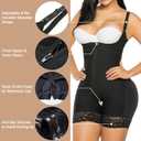 YIANNA Fajas Colombianas Shapewear for Women Postpartum Tummy Control Body Shaper Butt Lifter Bodysuit, 6XL