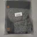 Winter Hats Scarf Set for Men Touchscreen Gloves Warm Knit Beanie Hat Scarves with Fleece Lined Cap (Gray)