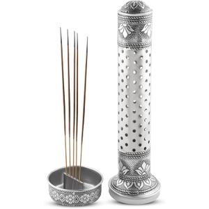 KSJONE Steel Incense Holders for Sticks, Insence- Stick Holder with Ash Catcher Meenakari Work Incense Burner Holder, Incense Stick Holder for Home Decor Yoga Spa, Unique Incense Burner