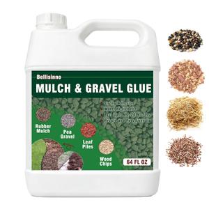 64 oz Mulch Gravel Glue for Landscaping, Mulch and Pea Gravel Stabilizing, Clear Gravel Binder, Lockdown Rubber, Gravel, Pebbles, Stones- Secure Covering Firmly, Non-Toxic and Pet-Friendly