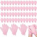 Didaey 104 Pcs Exfoliating Glove Bulk Shower Gloves with Hanging Loop Exfoliating Body Scrubber Dead Skin Remover for Body Bath Beauty Spa Massage Scrubs Men Women Bathing (Pink)