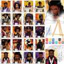 Zhanmai 20 Pack Pre Drawn Canvas for Painting Drawn Canvas Paint Kit Pre Printed Canvases for Sip and Paint Party Favor DIY Virtual Party Birthday Gifts Adult's Date Night(Witch Couple)