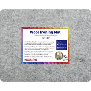 ZOMONETI 15" x 12" Wool Pressing Mat 100% New Zealand Felted Wool Ironing Mat Pad Blanket for Quilter, Sewing, Quilting Supplies and Notions