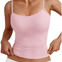 Trendy Queen Womens Adjustable Camisole Sleeveless Square Neck Spaghetti Strap Tank Tops Basic Shirt, S
