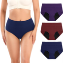 Molasus Incontinence Underwear for Women Absorbency Period Leakproof Panties, Large