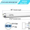 (18inch) F15T8/WW Fluorescent Bulb 15Watt Soft White F15W-T8-KB Replacement Light Tube,3000K Warm White T8 Linear Lamp for Kitchen and Bath, 17 inch Exclude 4 pins