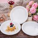WELLIFE White Plastic Plates 9 Inch -150 Count for Party, Disposable Plastic Party Plates for Wedding Dinner Birthday Engagement
