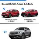 FengYu 300lb Lockable Roof Rack Cross Bars Compatible with Volkswagen VW Tiguan 2018-2026 (Not for Limited) & Taos 2022-2026, Heavy Duty Aluminum Roof Rails Crossbars Cargo Bars Canoe Rooftop Black