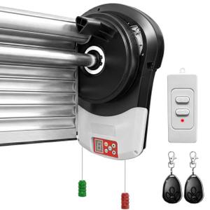 Roll Up Garage Door Opener 800N Heavy Duty, Quiet 24V DC Motor (55dB), Automatic Roller Door Opener with 164ft Remote Control, Easy Side Mount, for Garage, Home, Barn,Shop&Commercial Use