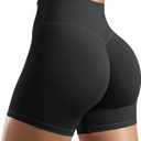 ODODOS Women's Hidden Scrunch Butt Lifting Shorts 5" Inseam - No Front Seam High Waist Booty Sculpting Yoga Biker Shorts, M 