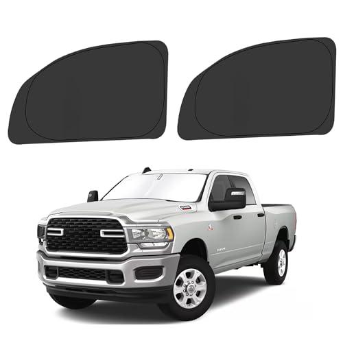 ULROLIT Front Side Window Sun Shade for 2010-2025 Dodge RAM 2500 3500 Quad Cab Crew Cab Mega Cab 4Door, Foldable Window Sunshade Sun Visor Protector, Side Window Shades Blocks UV Rays Heat, Pack of 2