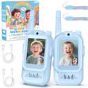 BlueFire Kids Walkie Talkies with Video – Screen Display Toy Radios with Voice Effects, One-on-One Pairing, Long Range – Birthday Toys Gifts for Boys & Girls Ages 3–12 (Blue)