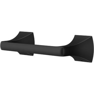 Pfister Bruxie Toilet Paper Holder, Bathroom Tissue Roll Holder, Wall-Mounted, Screw-In, Matte Black Finish, BPHBIE0B