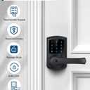 HIDALIFE Keyless Entry Door Lock, Keypad Door-Lock with Handle, Touchscreen, Auto-Locking, Anti-peep Password, Easy to Install for Front Door, Home, Office, Matte Black 2 Pack