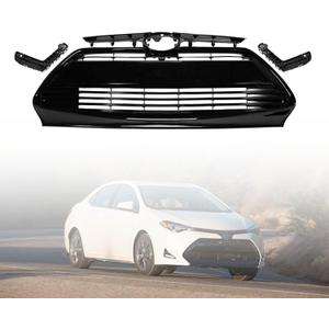 Upper Lower Grill + Front Bumper Bracket Compatible with 2017 2018 2019 Toyota Corolla CE L LE LE Eco XLE # 5311102B00 5311202730 Front Bumper Hood Grille Upper Lower Grill + Front Bumper Bracket Compatible with 2017 2018 2019 Toyota Corolla CE L LE LE Eco XLE # 5311102B00 5311202730 Front Bumper Hood Grille