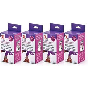 Xyron Permanent Adhesive Refills for X150 Sticker Maker, 1.5" x 20', Refill Cartridges, 4 Pack (AT155-20A)