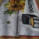 Gourmia Air Fryer - 8 Qt Extra Large Capacity, FryForce360, Digital Display with 12 Presets, Roast, Bake, Broil, Dehydrate, Dishwasher Safe Accessories, Stainless Steel, 8 Quart