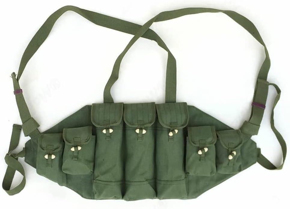 Military Canvas Type 56 Chest Rig Magazine Pouch Ammo Bandolier Green Magazine Pouch Carrier Ammo Bag Bandolier