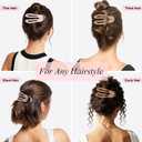 Large Flat Hair Clips for Thick Medium Thin Hair for Women, Strong Hold Non Slip Hair Barrettes for Yoga Driving, French Duckbill Hair Clips, 4Pcs Morandi Colors